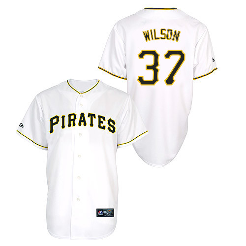 Justin Wilson #37 Youth Baseball Jersey-Pittsburgh Pirates Authentic Home White Cool Base MLB Jersey